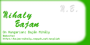 mihaly bajan business card