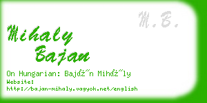 mihaly bajan business card